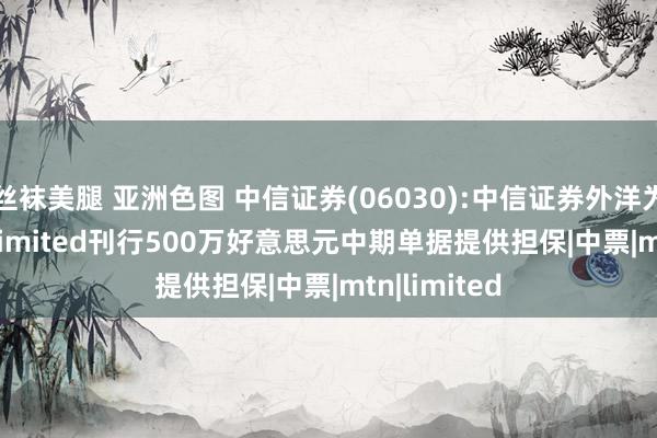 丝袜美腿 亚洲色图 中信证券(06030):中信证券外洋为CSI MTN Limited刊行500万好意思元中期单据提供担保|中票|mtn|limited