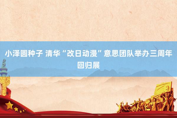 小泽圆种子 清华“改日动漫”意思团队举办三周年回归展