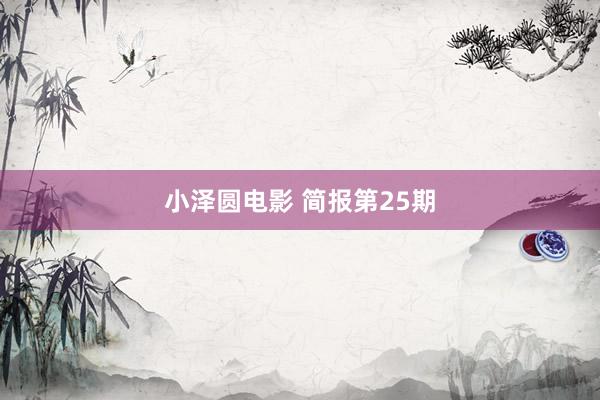 小泽圆电影 简报第25期